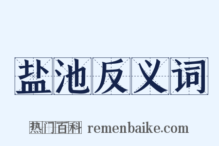 盐池反义词是什么意思的图片